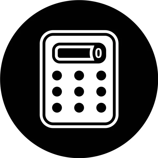 Vector Negro Icono Calculadora Sobre Fondo Blanco — Archivo Imágenes Vectoriales