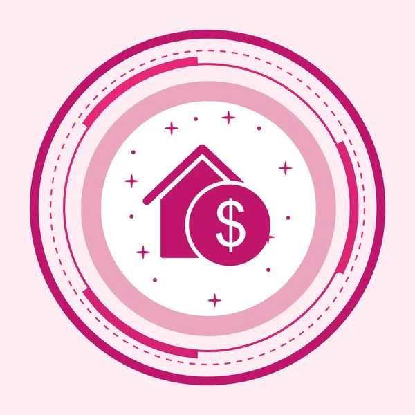 Moda Biçimli İzole Arka Gruplandırılmış Emlak Simgesi