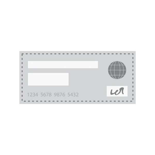 Icône Chèque Dans Style Branché Fond Isolé — Image vectorielle