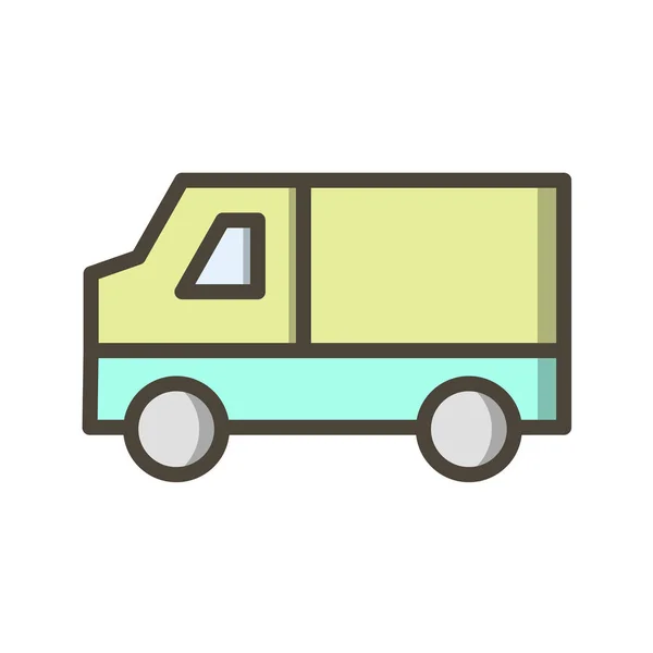 Levering Vrachtwagen Pictogram Vector Illustratie — Stockvector