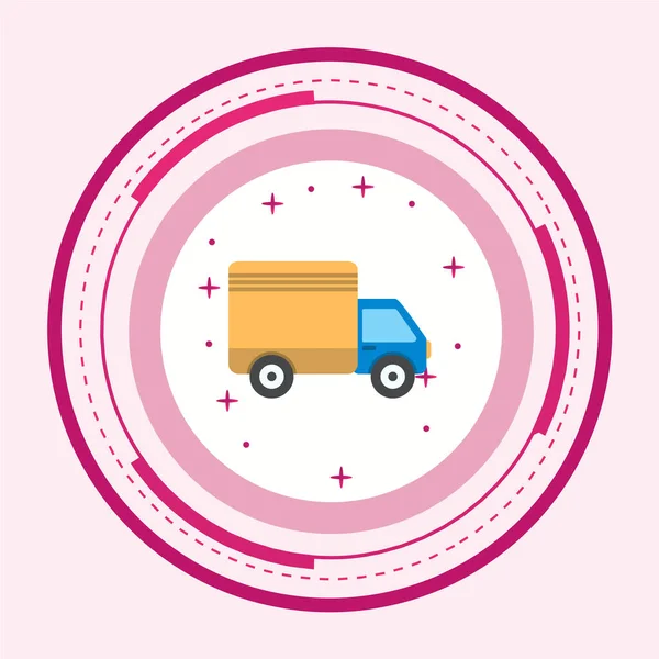 Vector Illustration Delivery Truck Icon — Stock Vector