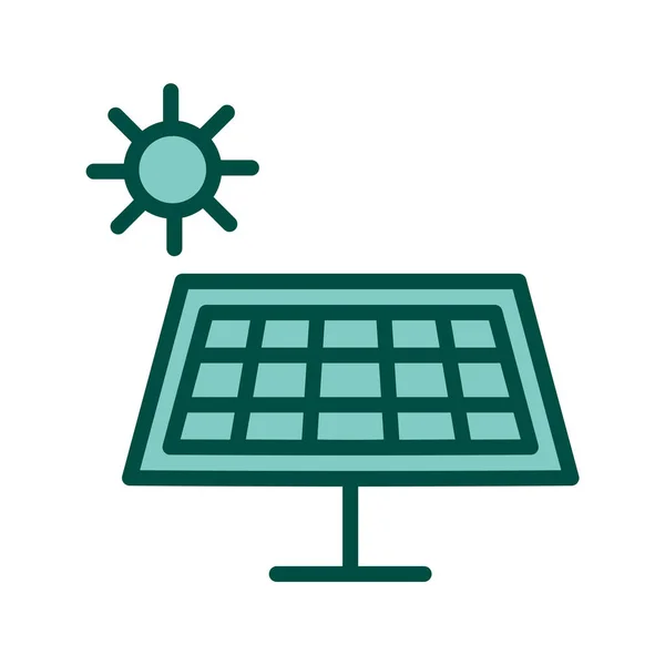 Icono Energía Solar Estilo Moda Fondo Aislado — Archivo Imágenes Vectoriales