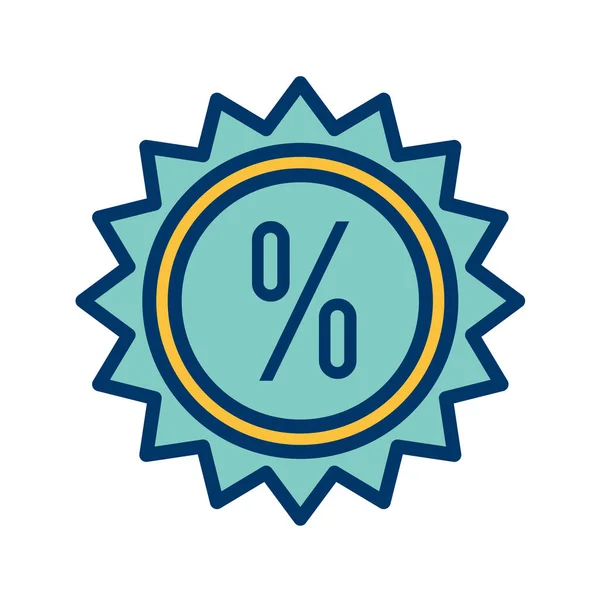 Ícone Etiqueta Desconto Ilustração Vetorial — Vetor de Stock