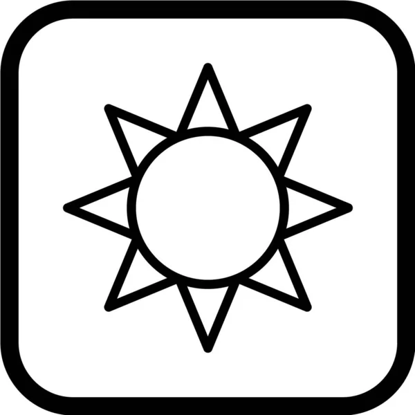 Icono Del Sol Ilustración Vectorial — Archivo Imágenes Vectoriales