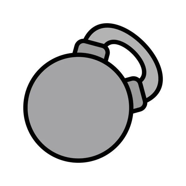 Ícone Kettlebell Estilo Moderno Isolado Fundo — Vetor de Stock