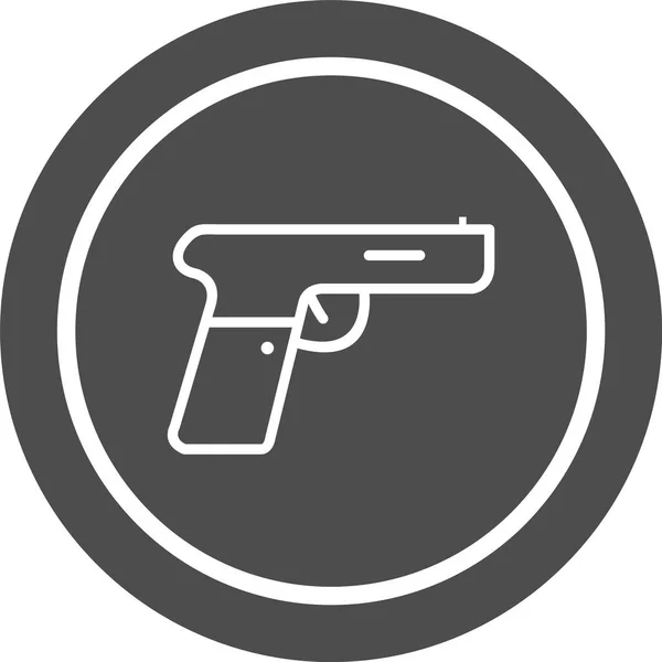 Icona Pistola Stile Trendy Sfondo Isolato — Vettoriale Stock