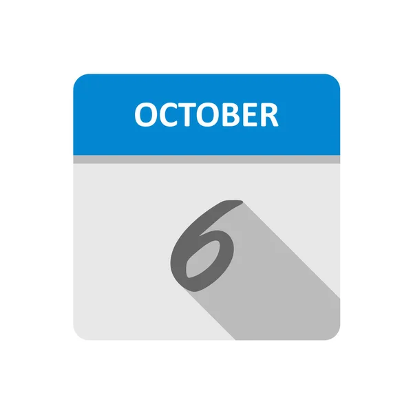 Calendário Com Data Outubro —  Vetores de Stock