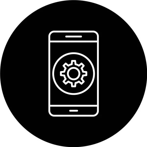 Ikona Mobilního Telefonu Vektorová Ilustrace — Stockový vektor