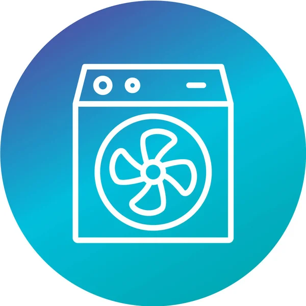 Ilustração Vetorial Ícone Simples Máquina Washer —  Vetores de Stock