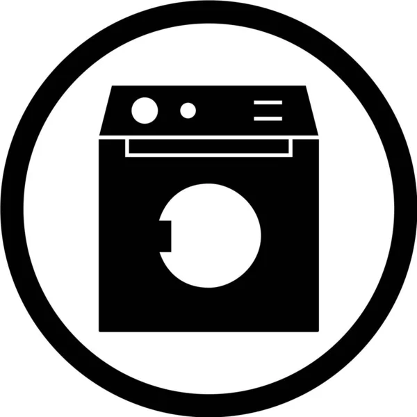 Διανυσματική Απεικόνιση Απλό Εικονίδιο Πλυντήριο Ρούχων — Διανυσματικό Αρχείο