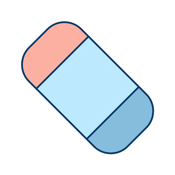 Vektorová Ilustrace Jedné Izolované Ikony Pilulky — Stockový vektor