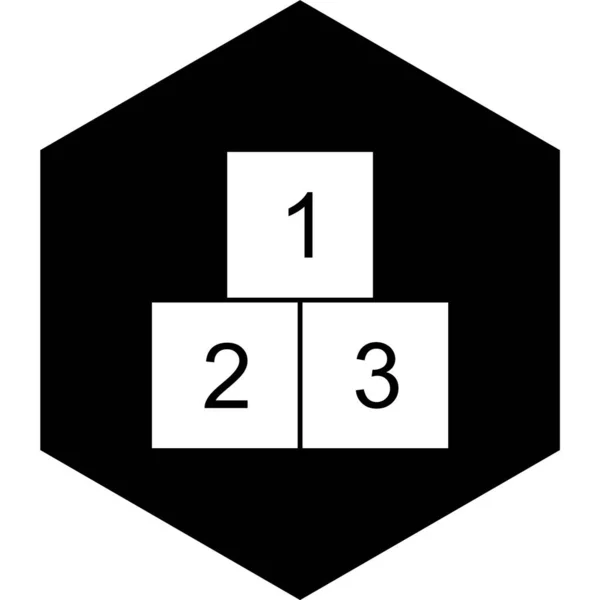 123 Кубики Піктограми Стилі Моди Ізольований Фон — стоковий вектор
