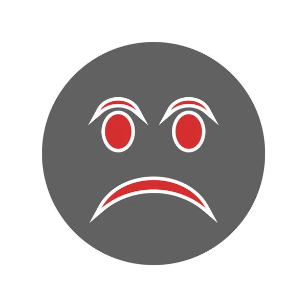 Rozzlobený Emoji Ikona Módním Stylu Izolované Pozadí — Stockový vektor