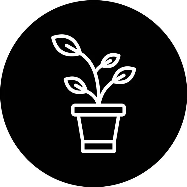 Ilustração Vetor Ícone Web Planta —  Vetores de Stock