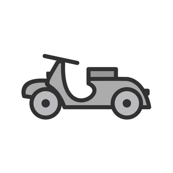 Scooter Icon Flat Style Isolated White Background Vector Illustration — Stock Vector