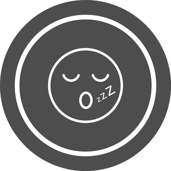 Ikon Emoji Tidur Dalam Gaya Trendy Latar Belakang Terisolasi - Stok Vektor