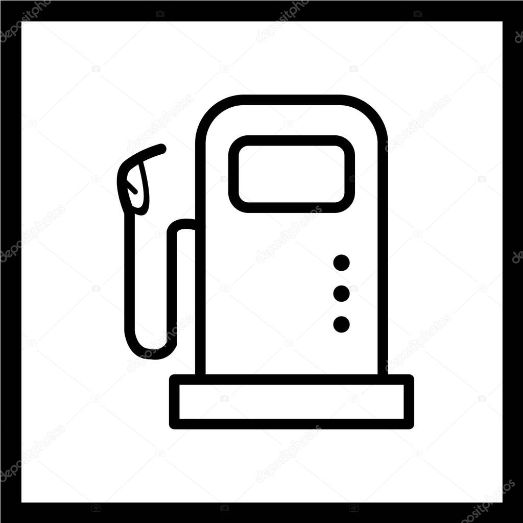 vector illustration, simple icon gas gun