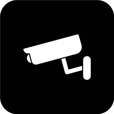 Güvenlik kamerası simgesi, vektör illüstrasyonu