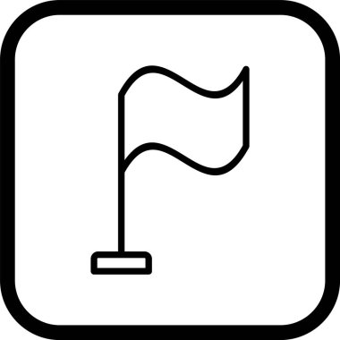 Bayrak Simgesi Moda Biçimi İzole Arkaplan