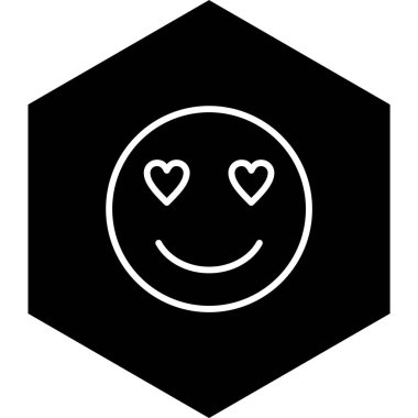 Aşk Emoji Simgesi Moda Tarzı İzole Arkaplan         