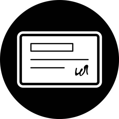 Moda Biçimli İzole Arkaplanda Çek Simgesi