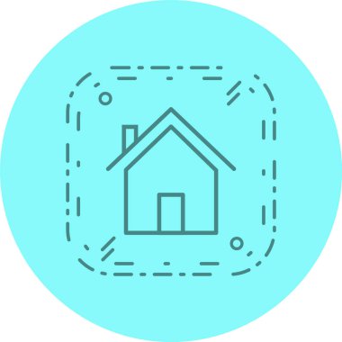 Moda Biçimli Ev Simgesi İzole Arkaplan