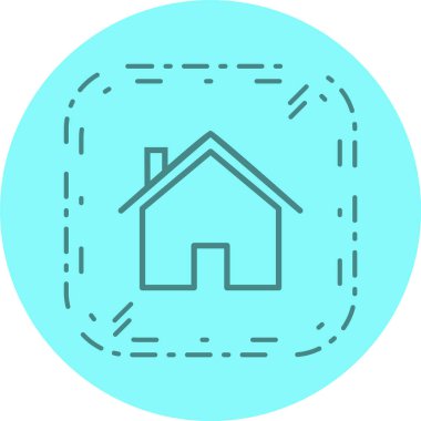 Moda Biçimli Ev Simgesi İzole Arkaplan