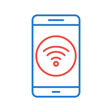 Wifi Mobil Uygulama Simgesi Moda Biçimli İzole Arkaplan