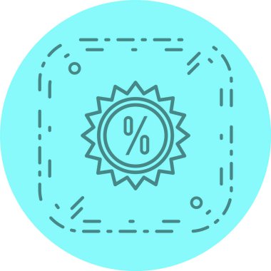 Moda Biçiminde İndirim Simgesi İzole Arkaplan