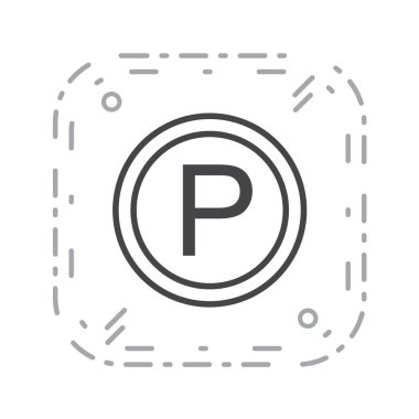 Yol simgesi, vektör illüstrasyonu