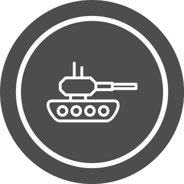 Tank Simgesi Moda Biçiminde İzole Arkaplan