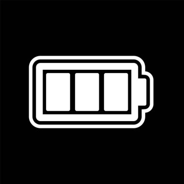 Tam Batarya Simgesi Moda Tarzı İzole Arkaplan