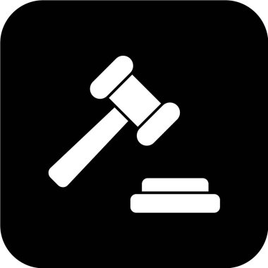 Yargıç Tokmak simgesi vektör illüstrasyonuName