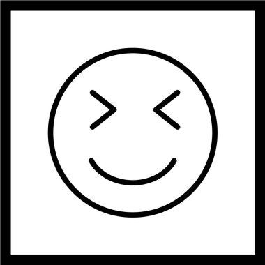 Gülümseme simgesi, vektör illüstrasyonu