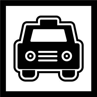 taksi simgesi vektör illüstrasyonu