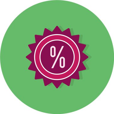 indirimli etiket vektörü simgesi