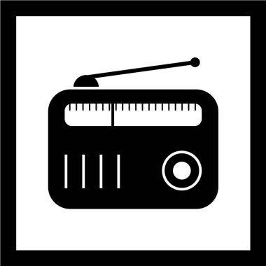 radyo vektör illüstrasyonu, basit simge