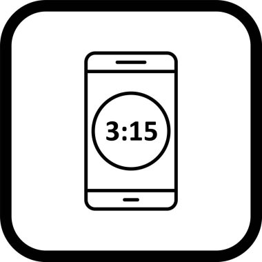 Zaman Görüntüleme Mobil Uygulama Simgesi Moda Biçimli İzole Arkaplan