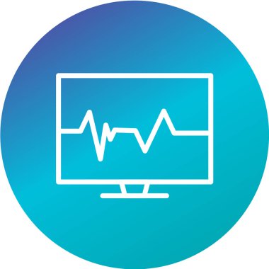 Simgeli modern mavi düğmenin vektör illüstrasyonu