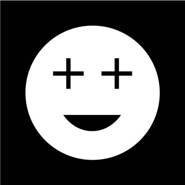 Gülümseme simgesi, vektör illüstrasyonu