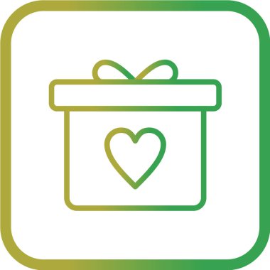 Hediye kutusu simgesi. vektör illüstrasyonu