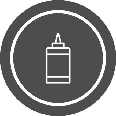 Moda Biçimli Yapıştırıcı Simgesi İzole Arkaplan 