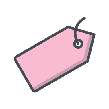 Etiketli bir fiyat etiketinin vektör çizimi