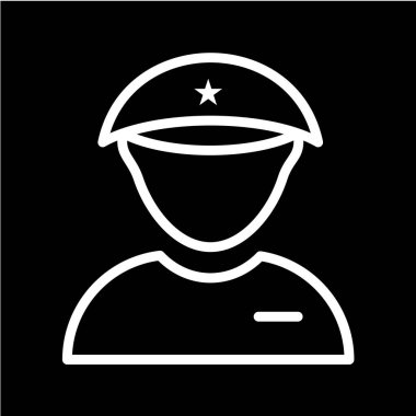 Polis simgesi vektör illüstrasyonu, memur bey