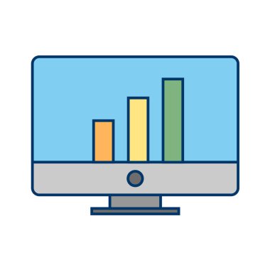 iş diyagramı simgesi, vektör illüstrasyonu