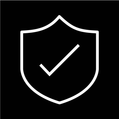 Kalkan simgesi. düz tasarım biçimi