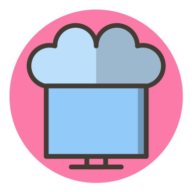 yiyecek ve ticaret renkli vektör simgesi.