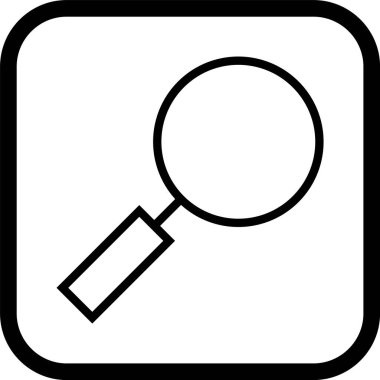 Büyütme Cam Simgesi Moda Biçiminde İzole Arkaplan