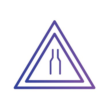 Yol simgesi, vektör illüstrasyonu