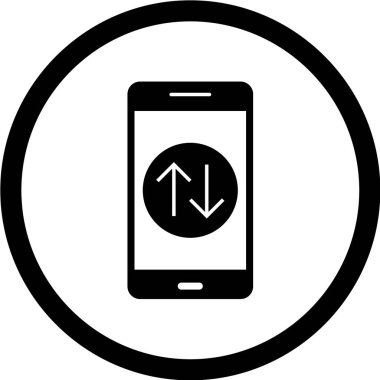 Modern telefon simgesinin vektör illüstrasyonu 